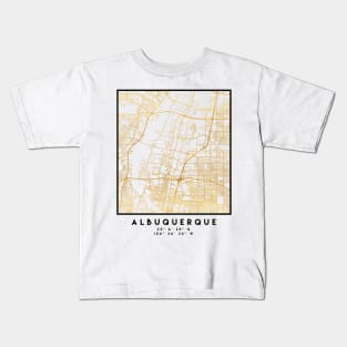 ALBUQUERQUE NEW MEXICO CITY STREET MAP ART Kids T-Shirt